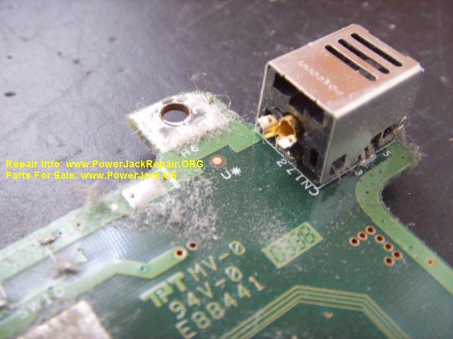 Hp Pavilion ZD7000 fried motherboard near the dc jack