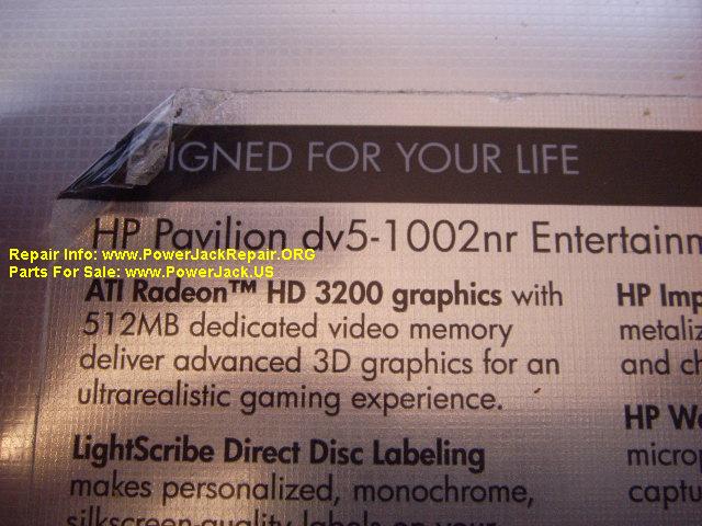 HP pavilion DV5-1002nr DV5