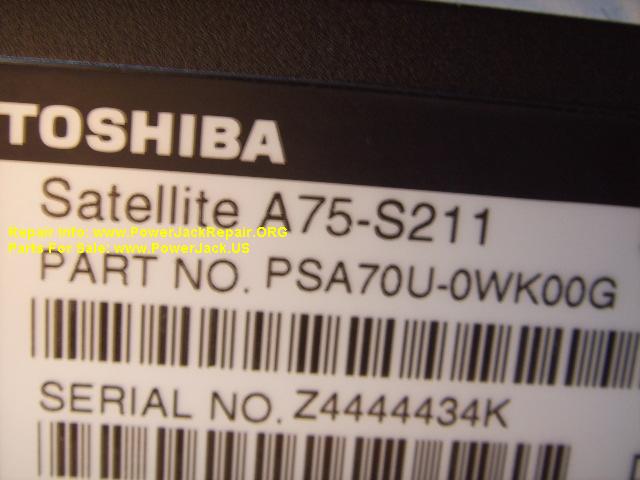 Toshiba Satellite A75-s211 dc jack port replacement