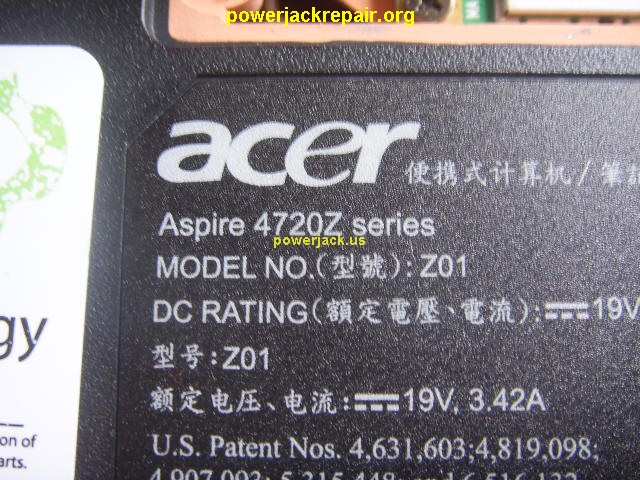 aspire 4720z acer dc jack repair socket port replacement