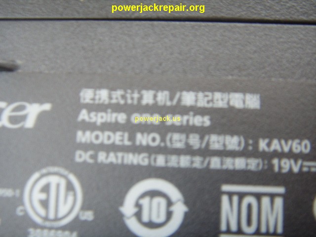 aspire one series kav60 acer dc jack repair socket port replacement