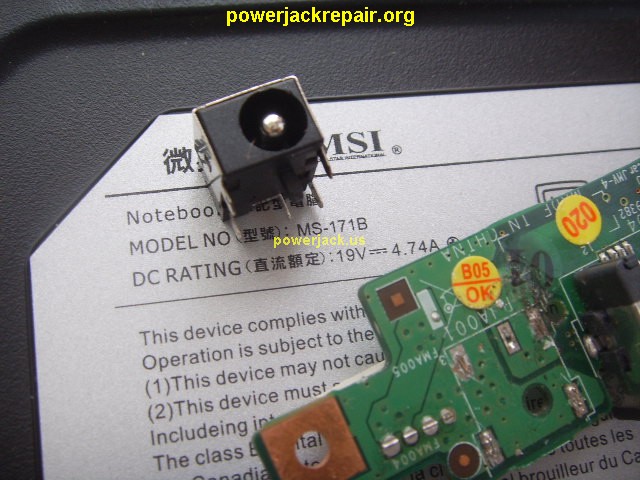er710 msi dc jack repair socket port replacement