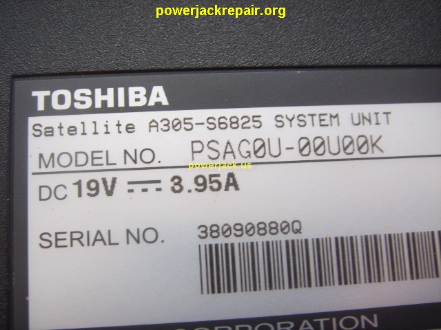 satellite a305-s6825 toshiba dc jack repair socket port replacement