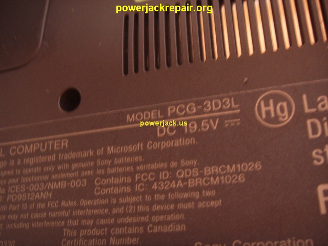 vgn-fw200 pcg-3d3l sony dc jack repair socket port replacement