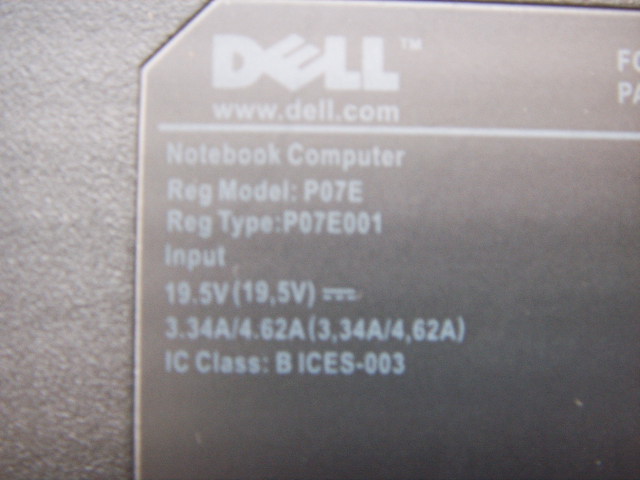 1764 p07e p07e001  inspiron dell dc power jack connector socket port