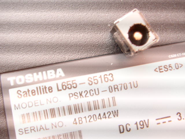 l655-s5163 psk2cu toshiba dc power jack socket connector port
