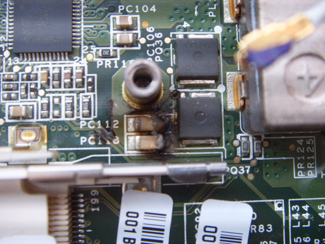 ms2285 gateway shortage repaired power jack socket connector pin port