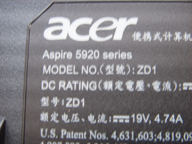 5920 aspire acer zd1 shortage repaired power issue