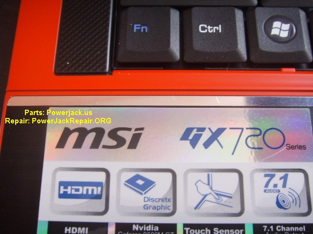 MSI GX720 jack connector  replacement