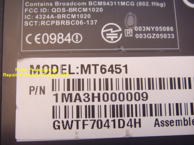 p-6301 mt6451 ma3 model of gateway port connector socket replacement