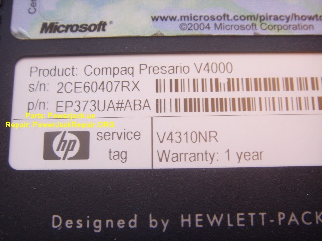 presario v4000 model of compaq port connector socket dc jack