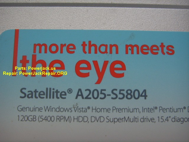 satellite a205-s5804 model of toshiba port connector socket dc jack