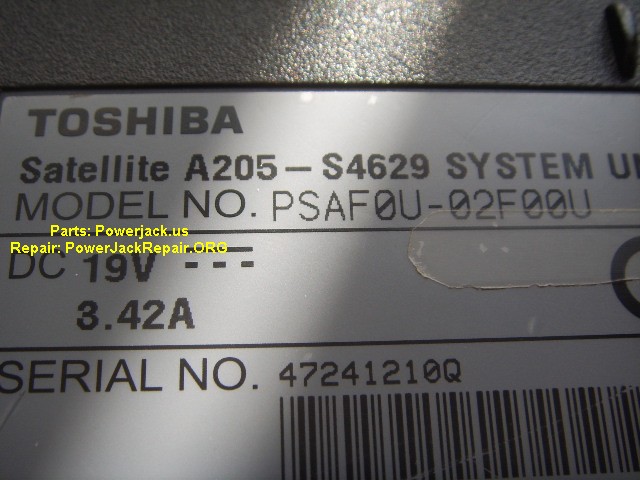 satellite a205-s4629model of toshiba port connector socket dc jack