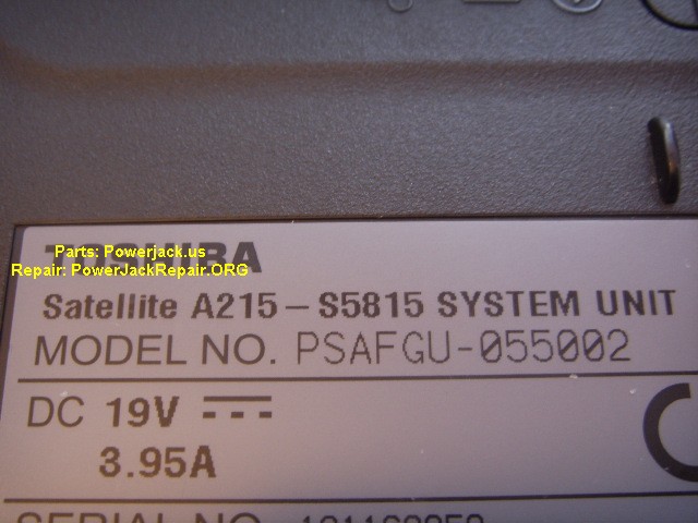 satellite a215-s5815 model of toshiba port connector socket dc jack