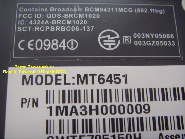 mt6451model of gateway port connector socket dc jack