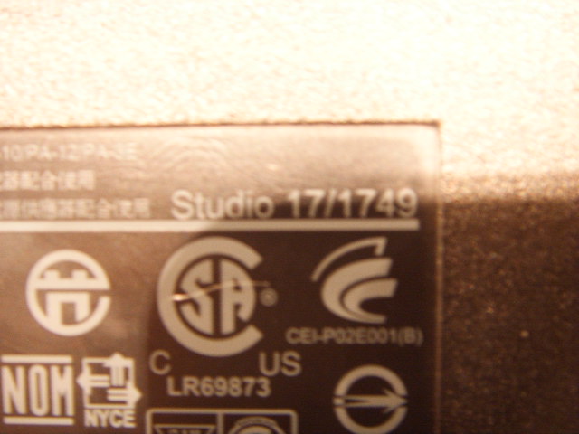 p02e p02e002 1749 studio 17 dell DC Power Jack Connector Socket Port