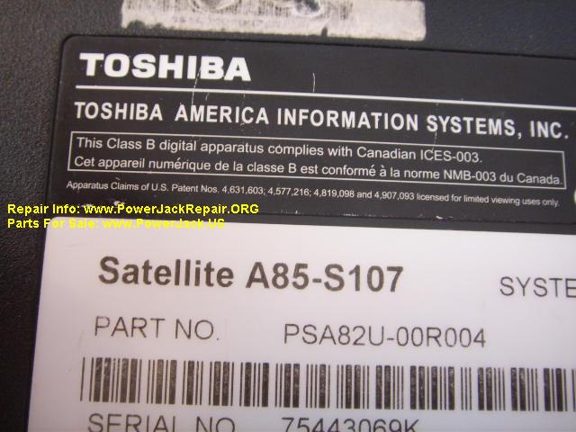 Toshiba Satellite A85 S107